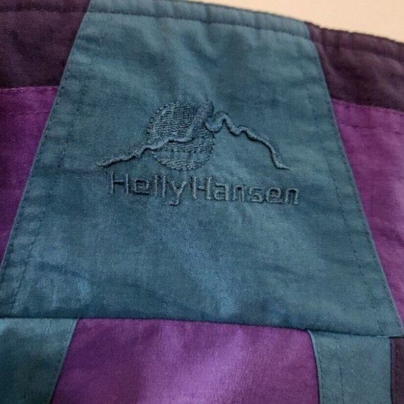 Vtg 90s HELLY HANSEN Windbreaker Mock Neck Zip Snap Jacket - Picture 13 of 14